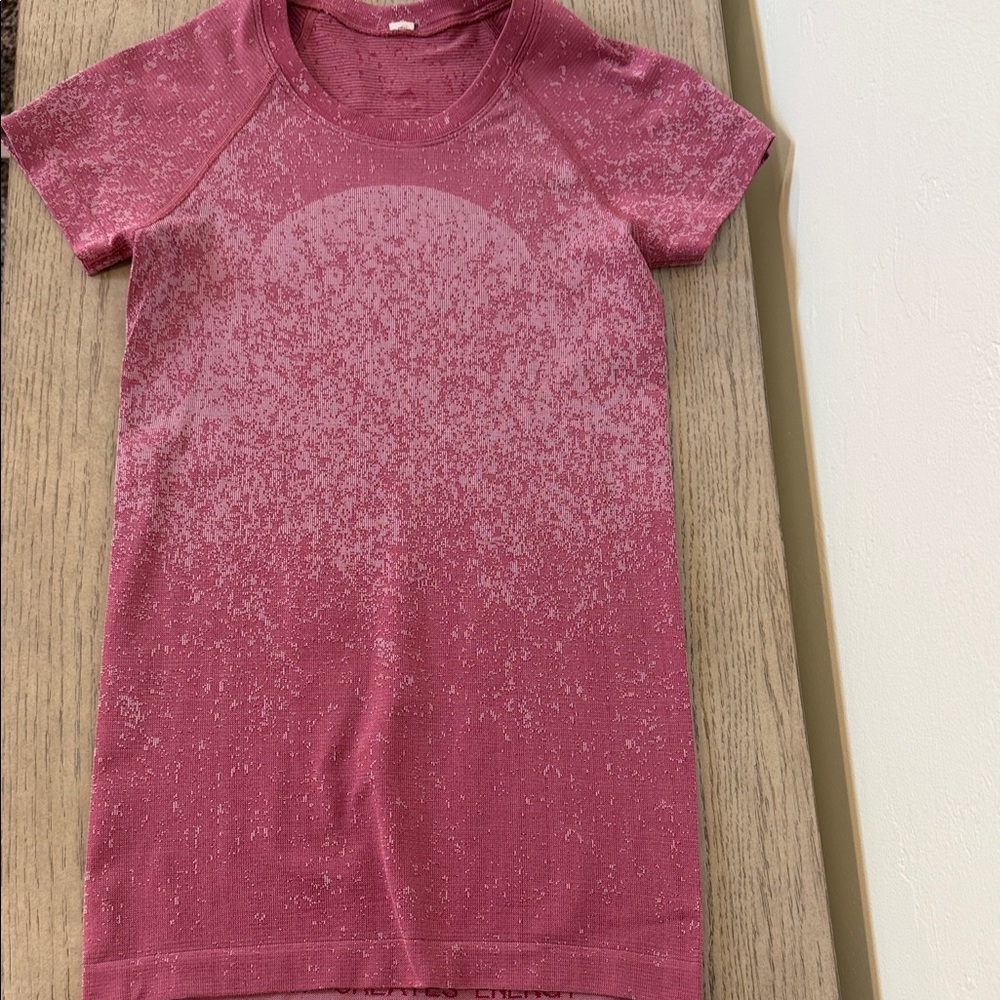 lululemon athletica Pink Short-Sleeve Speckled Athletic Tee